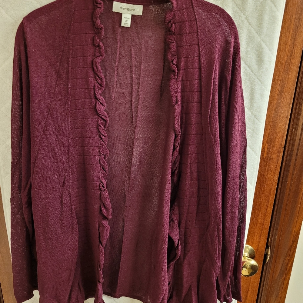 Burgundy Dressbarn 2x sweater top